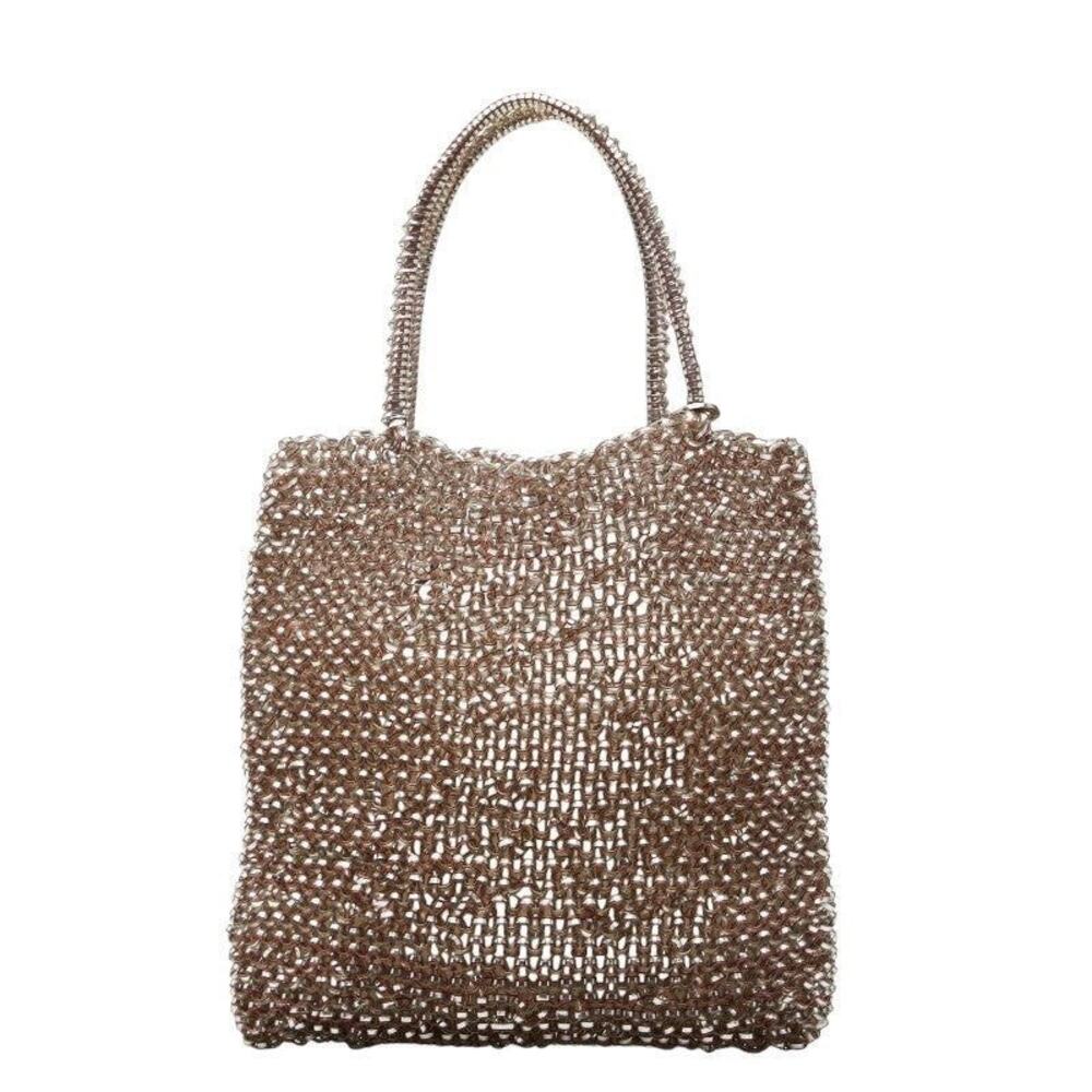 Anteprima Wire Handbag Silver Vinyl